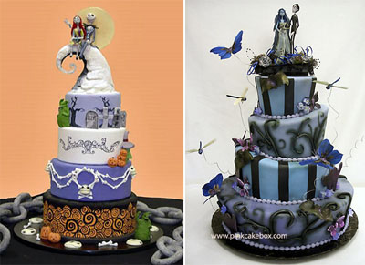 Christmas Wedding Cake Pictures on Movie Wedding Cakes   Nightmare Before Christmas  And  Corpse Bride
