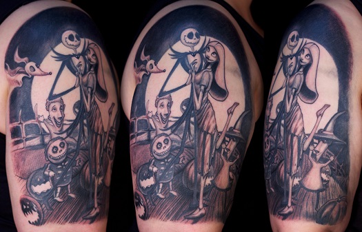 jack and sally nightmare before christmas tattoos