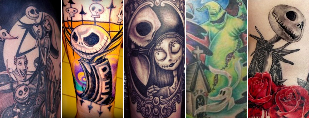 jack and sally nightmare before christmas tattoos