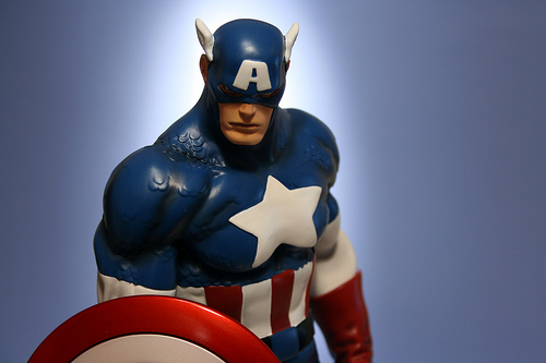 Bowen Bowen Design Captain America Statua Classico Nuovo Telespalla Avengers Statuina 