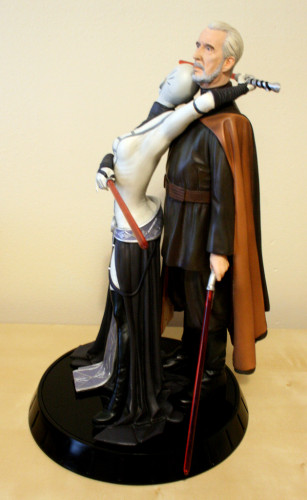 Star Wars Asajj Ventress and Count Dooku Statue 002